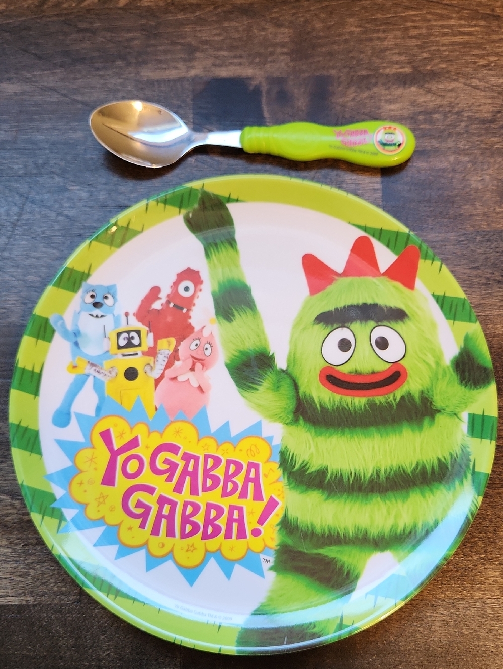 Yo Gabba Gabba! Kids 8" Plate with Spoon